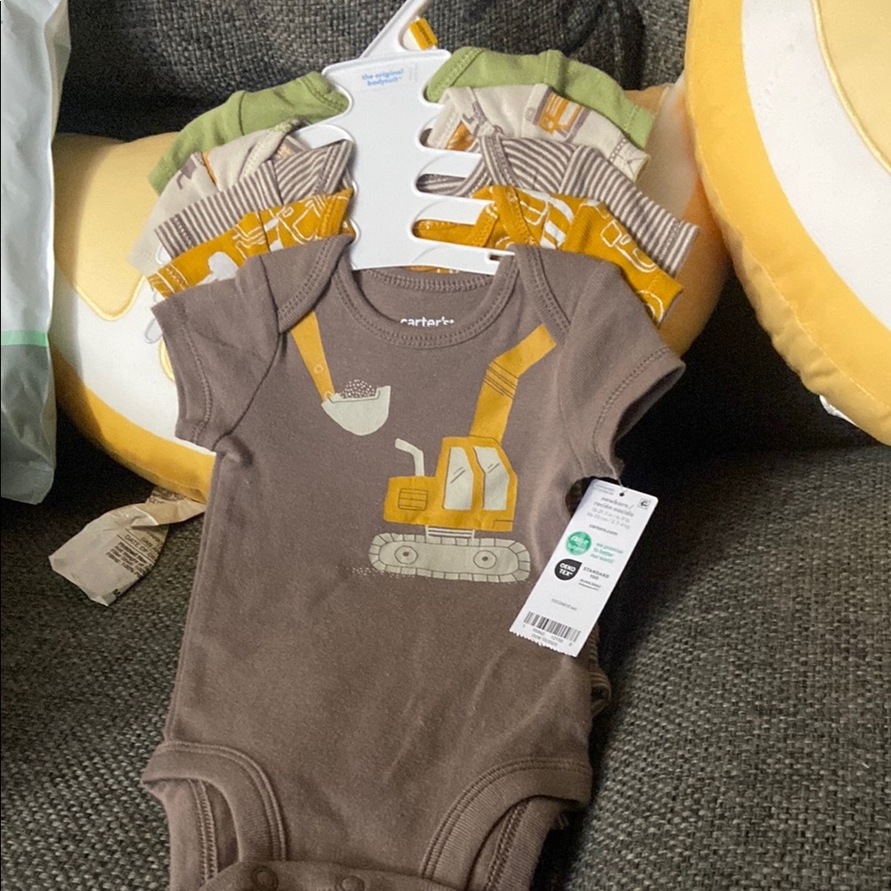 Carter's Brown Bodysuit Set with Snap Closure